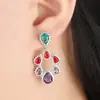 Pendientes transfronterizos para mujer estilo sudamericano pendientes de circonita gota de lluvia pendientes de diamante de temperamento simple venta directa de fábrica