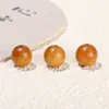 Jingdian Jewelry Contas Soltas de Madeira, Contas Redondas de Sândalo Dourado, Joias Artesanais DIY, Contas de Oração Budistas, Produtos Semi-acabados