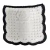 Pegatinas de Tela Bordadas en Color Blanco y Negro, Pegatinas Decorativas Falsas de Bolsillo Tipo Solapa para Pantalones, Accesorios de Modificación de Ropa Hechos a Mano para Bricolaje, Tejido de Chaqueta de Mezclilla