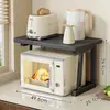 Estante para horno de microondas, estante multifuncional de encimera de cocina para horno, soporte de almacenamiento multicapa para olla arrocera, estante de almacenamiento para frutas y verduras