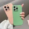Funda para Teléfono de Silicona Líquida Apple 16Pm Adecuada para iPhone 14 15 Cobertura Total Funda para Teléfono Color Sólido 18Pm 17Pro