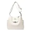 Bolsa Transversal de Couro Macio Texturizado Transfronteiriça de Grande Capacidade para Mulheres 2025 Nova Moda e Elegante Bolsa de Ombro Bolsa para Mãe de Meia-Idade