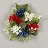 Portavelas de Margarita Artificial para el Día de la Independencia, Anillo para Velas, Decoración de Mesa de Comedor para Fiestas Festivas