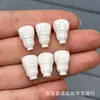Raíz de asta blanca de alta porcelana pay tres vías estrellas zaki cuentas sueltas pintadas a mano accesorios de juego de texto Pulsera de cuentas DIY lote