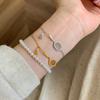 Pulsera de Diamante para Chica Deportista de Bádminton Moda Lujo Ligero Cepillado Racket de Bádminton Collar Borla Juego de Pendientes