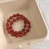 Déjame Brillar Intensamente, Pulsera Apilada Natural de Ágata Roja de Doble Capa Estilo Xu Yanlusi para Mujer, Roja, de Gama Alta y Versátil