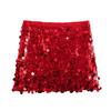 Falda Corta Mini Ajustada al Cuerpo con Lentejuelas Sexy de Cintura Alta para Discoteca Europea y Americana Transfronteriza F69980