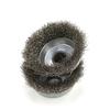 Cepillo de alambre, amoladora angular de 100 mm, rueda de pulido para desoxidar y desbarbar de 16 orificios, rueda de alambre en forma de cuenco de acero inoxidable de 125 mm