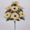 Flores Artificiales, Fabricantes de Crisantemos Falsos Venta al por Mayor 9 Crisantemos Planos, Gerbera Exhibición Interior Flores de Seda, Flores de Plástico, Flores Decorativas