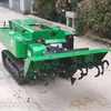 Motocultivador Rotativo de Esteira Máquina de Gerenciamento de Jardim Cortador de Grama com Controle Remoto Espalhador de Fertilizante Agrícola Motocultivador Multifuncional Envio Direto da Fábrica