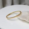 Geometría de Panal Hexagonal CHIC Simple Tres Colores Hebilla Pulsera Acero Titanio Chapado Oro 18K para Mujer