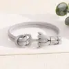 Pulsera de Cuerda Ajustable Tejida a Mano Estilo Milán con Ancla Nueva de Acero Inoxidable Transfronteriza Europea y Americana Pulsera de Cuerda para Mano Ajustable Pulsera de Joyería para Hombres y Mujeres