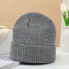 Gorro de lana de punto con rizos cálidos multicolores de estilo coreano para otoño e invierno, estilo melón de moda para hombres y mujeres, venta al por mayor