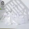 Boda estilo occidental suministros de boda forma de huevo cuerda de papel encaje cinta decoración flor blanca cesta de flores exportado a Oriente Medio Francia