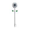 Molino de Viento de Hierro Girasol Patio Balcón Jardín Villa Patio Energía Solar Decoración Rotatoria Molino de Viento de Metal Enchufe de Piso