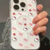 Lazo Píxel Hello Kitty Adecuado para Apple 16Promax Botón Ai Magnético 14 15 Acrílico Agujero Grande 11