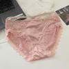 Bragas de encaje para mujer, sexys, finas, huecas, de algodón, con entrepierna, transpirables, de cintura baja, estilo francés puro, de satén.