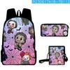 2024 Impresión Digital 3D Transfronteriza Nuevo Producto Mochila de Halloween Bolso Escolar Bolso de Hombro Infantil Estuche para Lápices Set de Tres Piezas