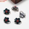 Plata de Ley S925 Cierre Pequeño de Flor Botón Gancho Vintage DIY Hecho a Mano Material de Cuentas de Ágata Roja del Sur Joyería