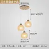 Nuevo candelabro para comedor, diseño de tres cabezas, mesa de comedor simple, estilo popular, lámpara de noche para dormitorio, lámpara creativa para barra de bar, arte de madera y hierro