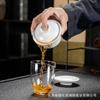 Tigela Gai Sancai Tigela de Chá Xícara de Chá Grande Cerâmica Única Porcelana Branca Jogo de Chá Kung Fu Porcelana Azul e Branca com Tampa