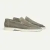 2023 Nuevos Mocasines de Verano Gamuza Mate Slip-On Zapatos Planos de Conducir para Hombre Talla Grande de Exportación Frijoles Transfronterizos