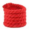 Cuerda de algodón de tres cabos de colores de 8 mm, en stock de fábrica, hilo de algodón de 8 mm de grosor, decoración de fachada de tienda de bricolaje, cuerda decorativa para tejer