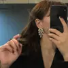 Pendientes Largos Exagerados de Gama Alta Estilo Coreano Tendencia Diseño de Influencer Estilo Francés Influencer Mujer Largos Elegantes Moda Socialité