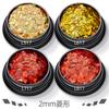 Juego de 2 piezas brillantes de colores mixtos con ultrasonidos transfronterizos, pasta de uñas con purpurina de diamante de 2 mm, pegamento en gotas con degradado, maquillaje corporal al por mayor