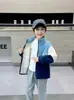 Jaqueta de Lã Infantil Estilo Novo 2026, Blusa para Bebê, Roupa de Primavera, Camisa Moderna com Gola Alta e Zíper