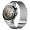 Pulseira Personalizada para Huawei Watch 5 46mm Aço Inoxidável Duas Seções Escama de Dragão Magnética Malha Milanesa Pulseira de Metal