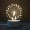 Luz noturna 3D criativa pequena luminária de mesa atividade pequeno presente empresa presente de Natal acrílico placa suporte de lâmpada atacado