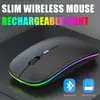 Teléfono Tableta Computadora Bluetooth Ratón Inalámbrico Carga Luminoso 2.4g Ratón Inalámbrico USB Ratón Portátil