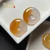 Material de caballo, un bocado de azúcar, bonito color hielo a través de calcedonia, hebilla de seguridad, colgante de ágata dorada champán, golpe de suerte, hebilla de seguridad de jade