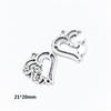 Accesorios de joyería de aleación para hacer uno mismo, accesorios de corazón, colgante de aleación retro Ud6