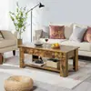 Mesa de Centro para Casa Transfronteiriça Mesa de Centro Simples Moderna Mesa de Centro Dobrável Multifuncional com Espaço de Armazenamento