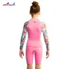 Dive&Sail Traje de Buceo Infantil de 1.5 mm Dividido de Manga Larga Cálido Traje de Baño para Buceo Traje para Natación, Surf y Snorkel para Mujer