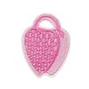 Nuevo Parche de Tela de Niña de Dibujos Animados Rosa Muñeca Etiqueta Bordada por Computadora Parche de Bordado Parche con Agujero Accesorios para Ropa Venta al por Mayor