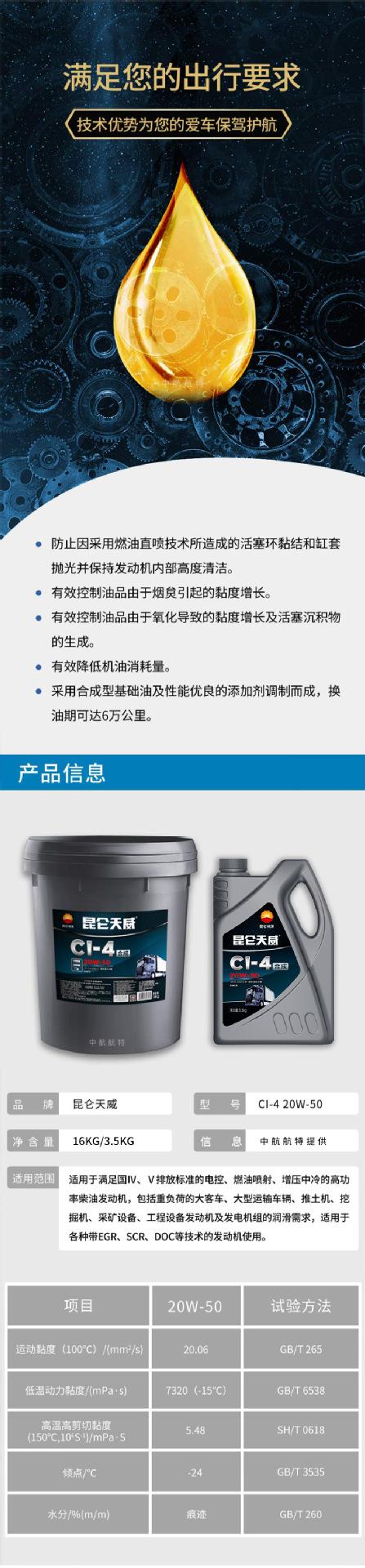 CI-4-20W-50合成柴油机油-16KG详情页_01