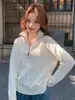Suéter de Punto para Mujer Otoño/Invierno 100% Lana de Seda Cuello Semi Alto Suave Brillante Adelgazante Capa Base Tejido para el Trabajo