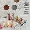 Polvo Espejo Mágico Astringente, Polvo Espejo Perlado de Alto Brillo Explosivo, Polvo de Brillo Delicado de Alta Gama, Decoración Personalizada para Uñas Dorado y Plateado