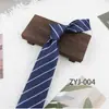 Gravata de Seda Poliéster Listrada para Homens, Acessório de Vestuário Formal Casual de Negócios, Gravata Jacquard Amarrada à Mão 8cm Atacado