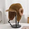Estilo Nuevo Otoño e Invierno Forro Polar Protección Auditiva Cálido Piel de Ciervo Sombrero Lei Feng para Estudiantes Hombres y Mujeres Lana de Cordero Ciclismo Gorra de Aviador