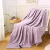 Lençol de cama quente espessado dupla face, manta de tafetá com fleece, manta de fleece coral para todas as estações, manta para cochilo de estudante e escritório