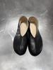 Piel de Cabra Súper Suave ~ Zapatos de Cuero Genuino No Cansados para Mujer, Punta Redonda, Boca Baja, Zapatos Pequeños de Cuero de Suela Plana, Zapatos Perezosos Retro