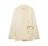 Para Comércio Exterior Transfronteiriço Europeu e Americano Roupas Femininas, Popular no Aliexpress, Cardigã de Tricô Versátil Suave de Outono com Decote Cruzado e Amarração