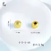 Cuentas de Bordado en Forma de Moneda, Cuentas Espaciadoras para Manualidades, Cuentas de Balón Huecas Doradas con Agujero Pasante, Cuentas de Pulsera Chapadas en Cobre Dorado, Cuentas Sueltas al por Mayor