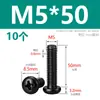 Tornillos M2M3M4M5M6M8 Negros de Acero Inoxidable 304, Tornillos de Cabeza Redonda Phillips, Tornillos para Máquina de Cabeza Plana Zincados Negros