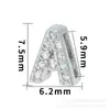 Atacado em Estoque Acessórios de Joias de Cobre Micro-Incrustados DIY 26 Pingentes de Letras Inglesas de Camada Dupla Pulseira Galvanizada 18K
