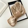 Bufanda Cruzada de Mezcla de Lana Dongdaemun Coreana para Mujer, Estilo Japonés y Coreano, Calentador de Cuello Tejido Bicolor de Nicho al por Mayor